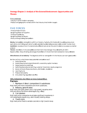 Chapter 3 - Internal Analysis - Value Chain is the steps it takes to ...