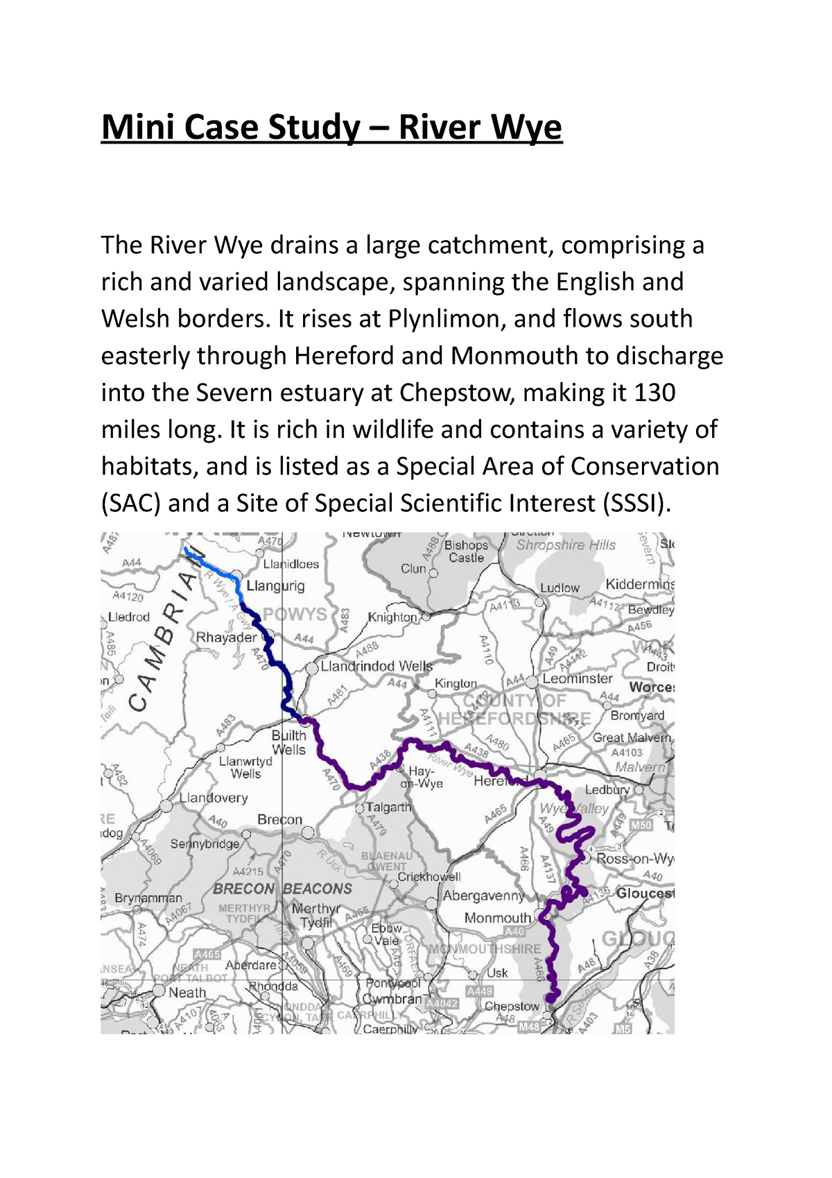 river wye geography case study