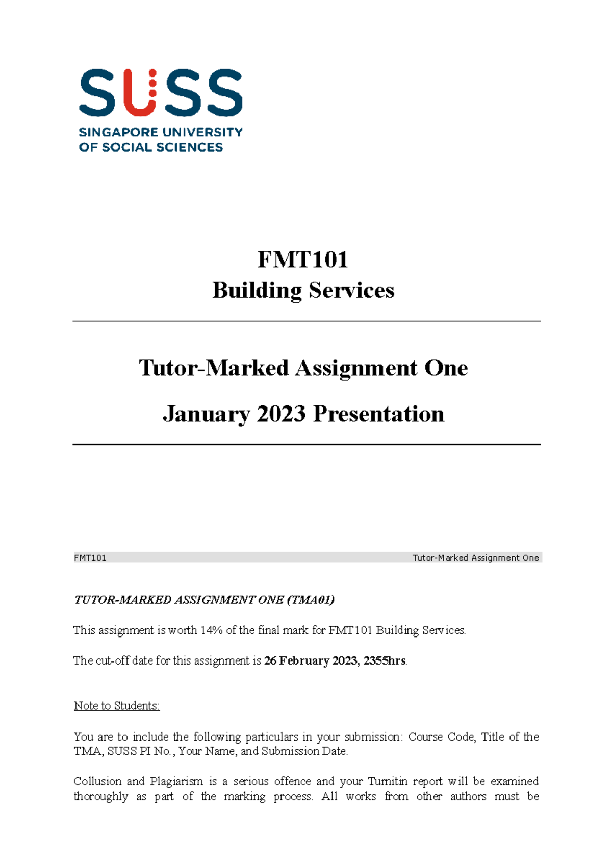 Jan2023 FMT101 TMA01 (revised) - FMT Building Services Tutor-Marked ...