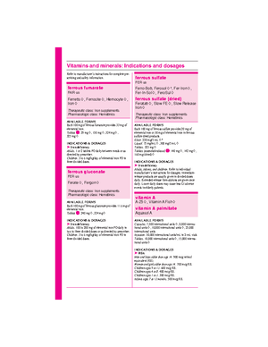 Drug Class Prototypes - concepts - APPENDIX Drug Class/Prototypes Drug ...