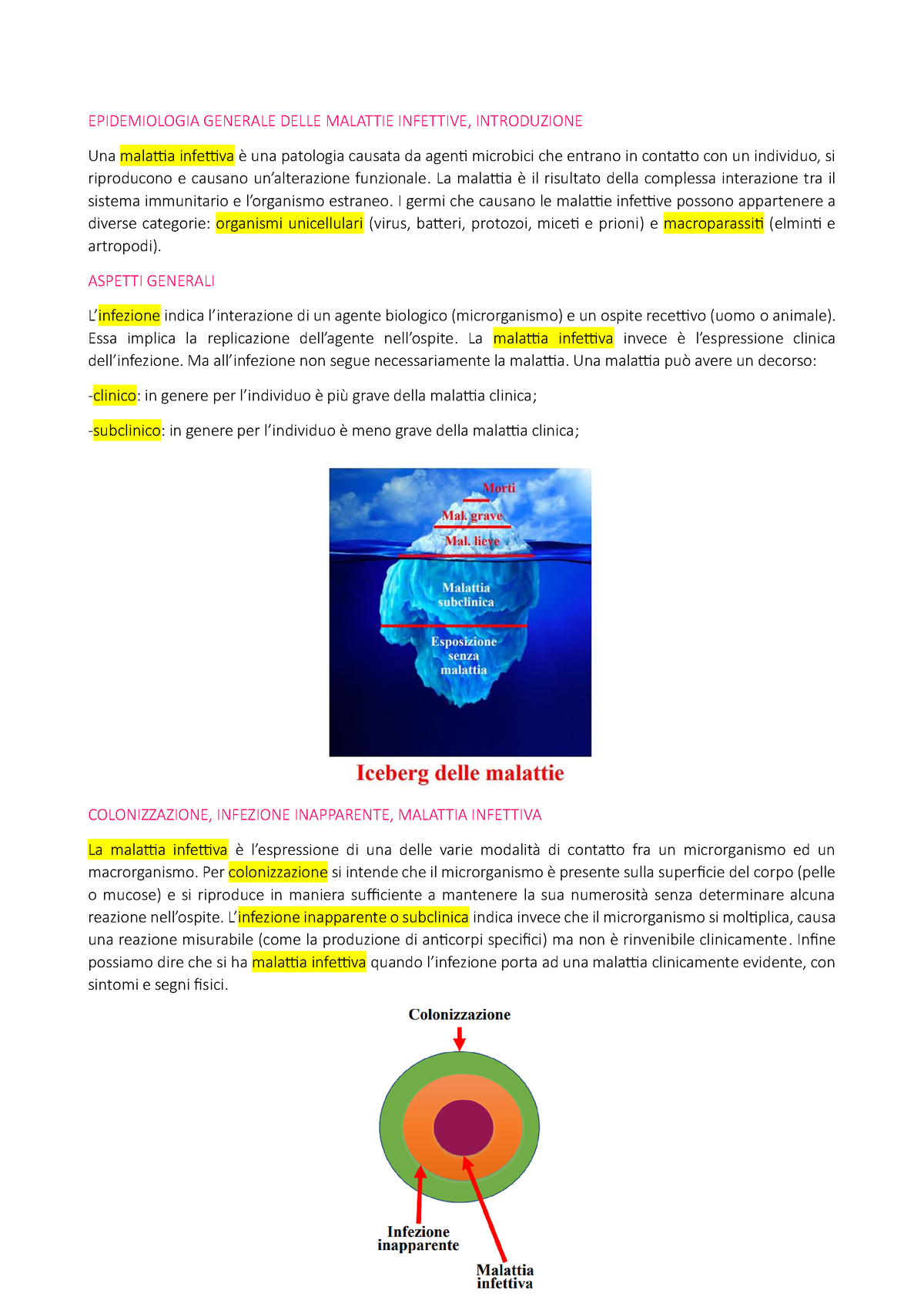 Epidemiologia Generale - EPIDEMIOLOGIA GENERALE DELLE MALATTIE ...