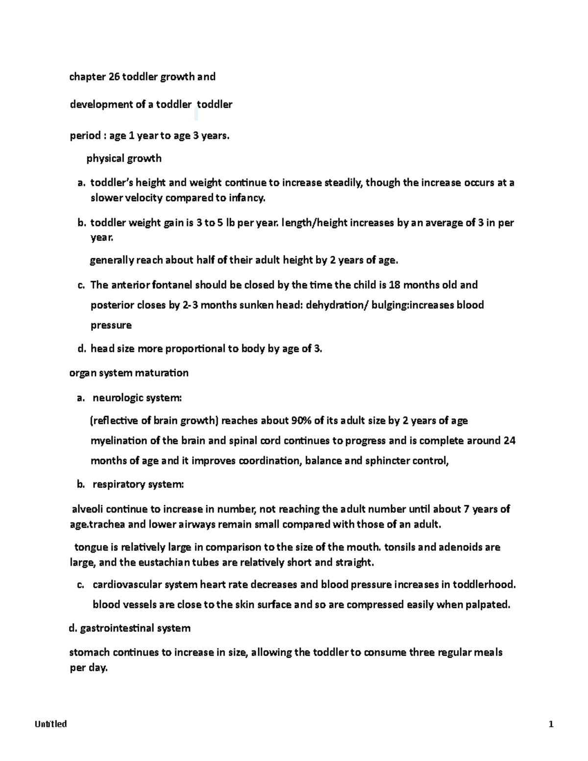 Chap 26 - good luck - chapter 26 toddler growth and development of a ...