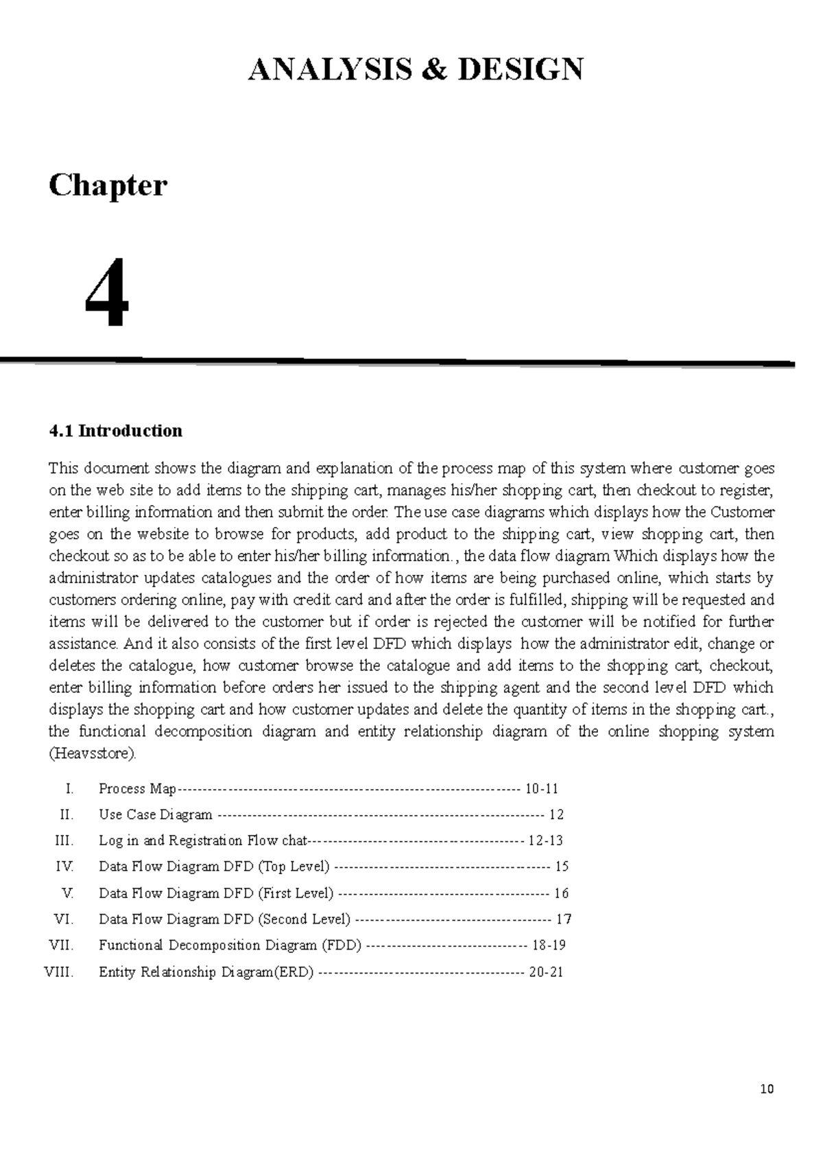 Heavsstore Chapter 4 FDD DFD ERD - ANALYSIS & DESIGN Chapter 4 4 ...