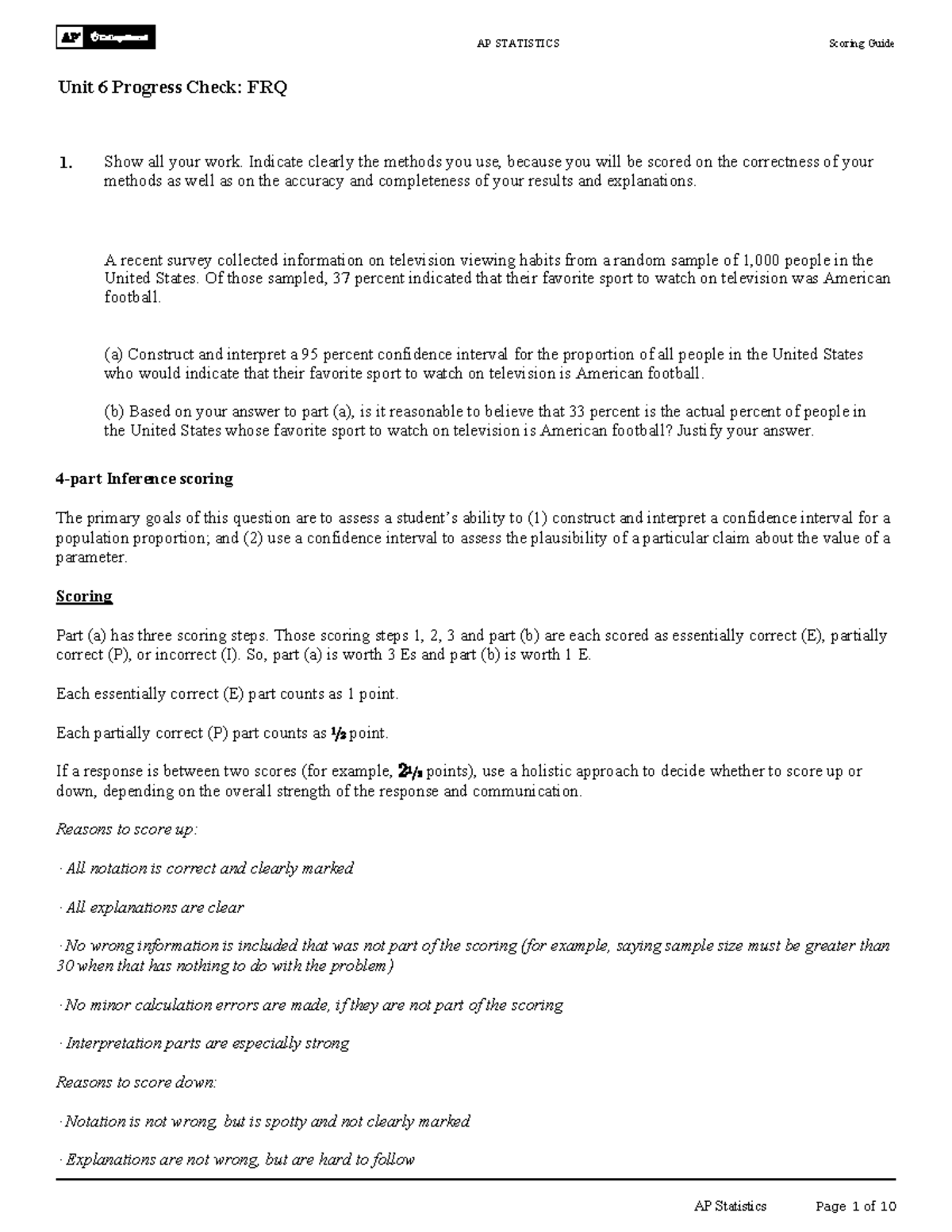 Scoring Unit6Progress Check FRQ 65e5d95df00c32 - Show all your work ...