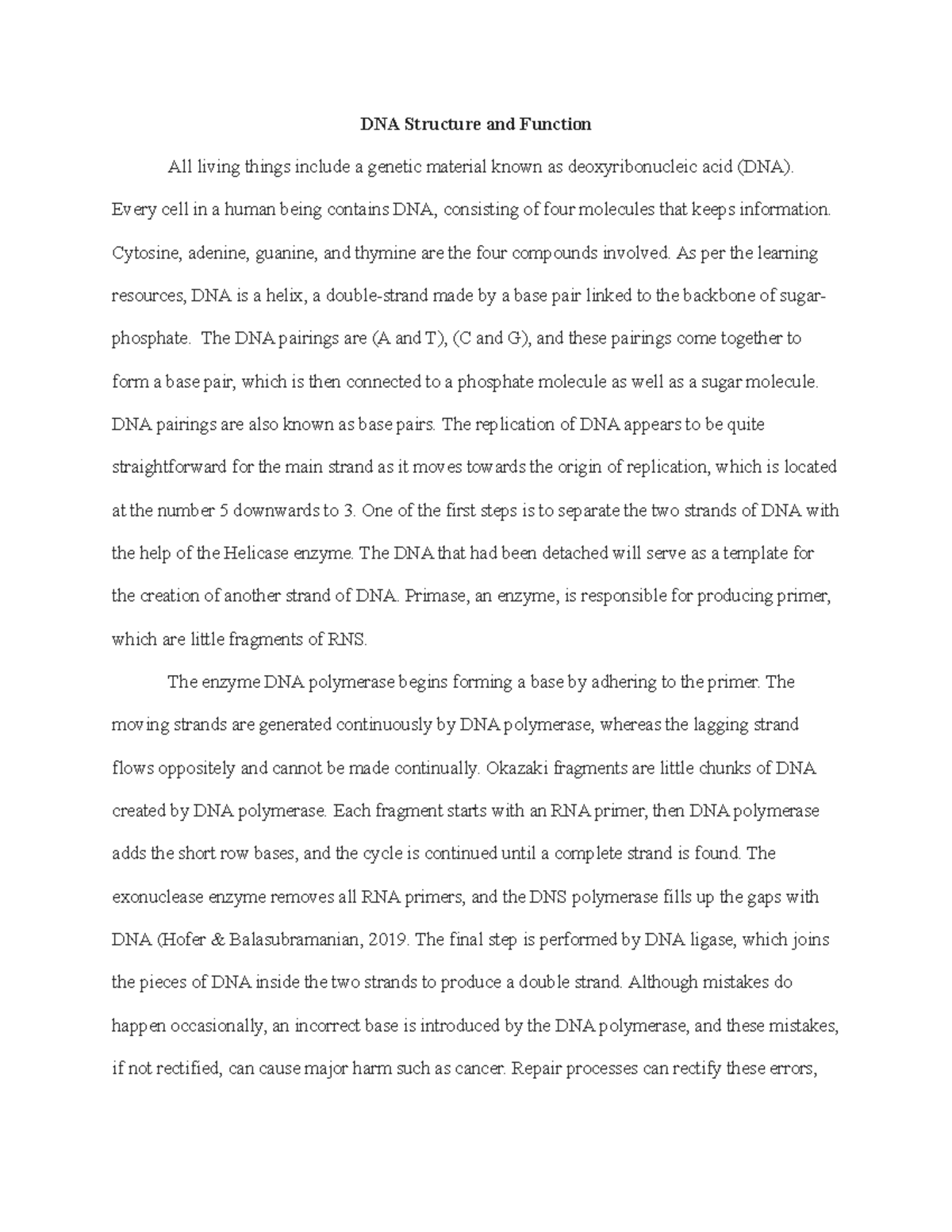 DNA Structure and Function - Copy. Biological perspective - DNA ...