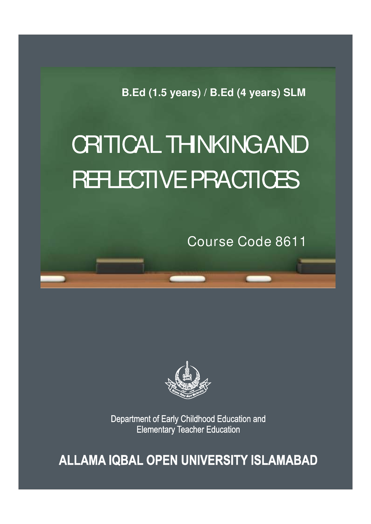 critical thinking and reflective practices 8611 in english pdf