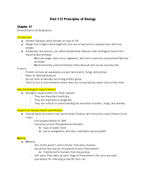 Biol-113 Principles of Biology Chapter 25 - Biol-113 Principles of ...