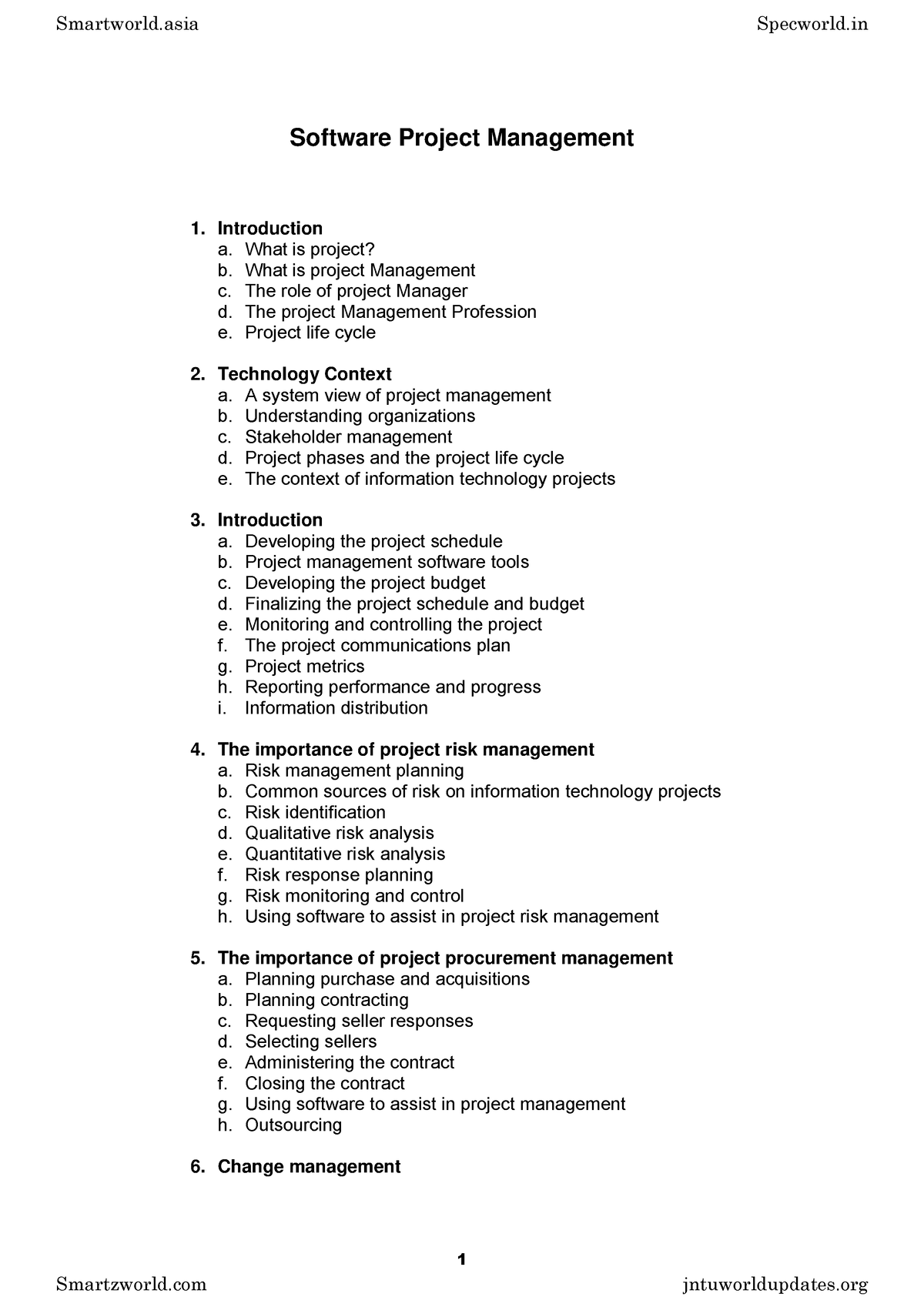 software project management assignment