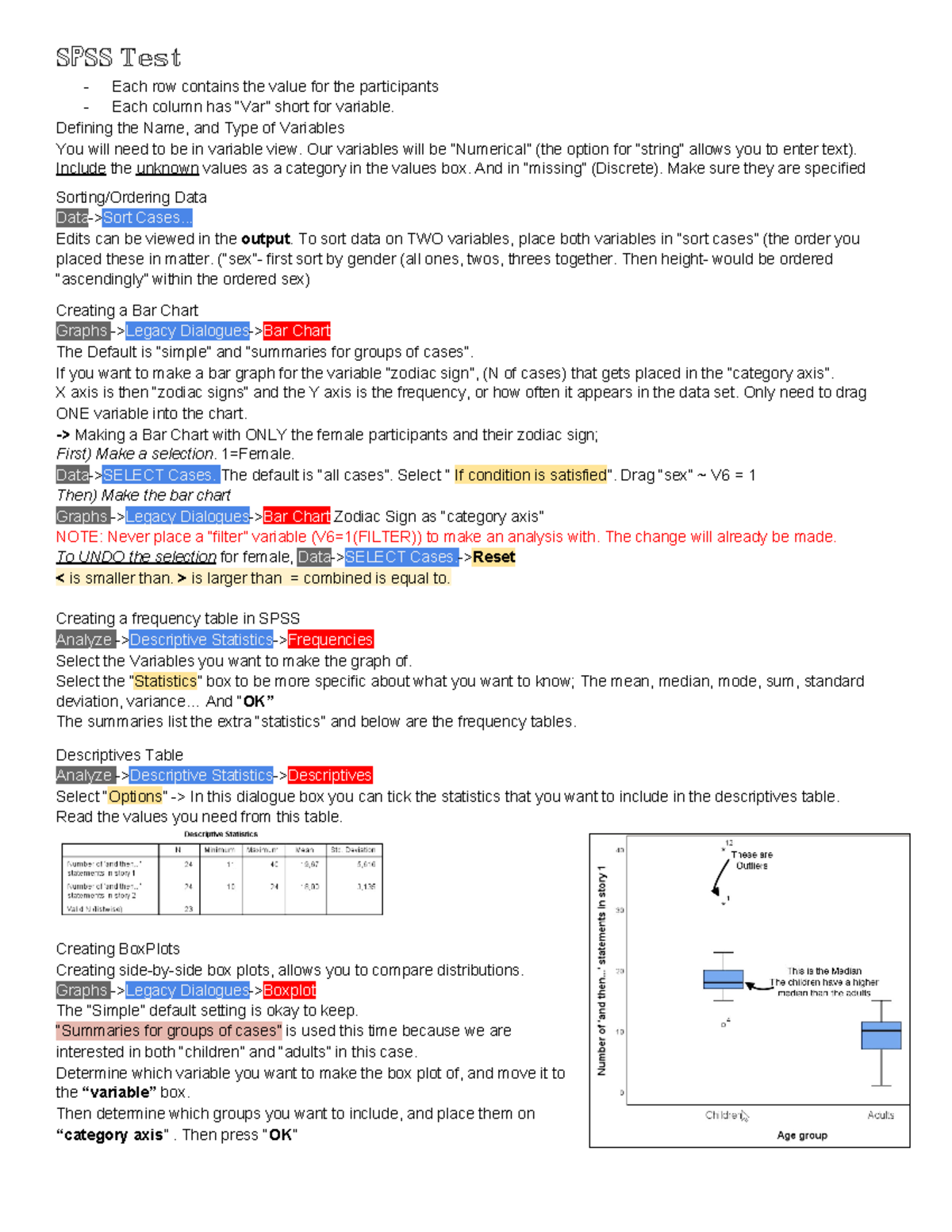 𝕊ℙ𝕊𝕊 𝕋𝕖𝕤𝕥 1 - This is a cheat sheet for introduction to research ...