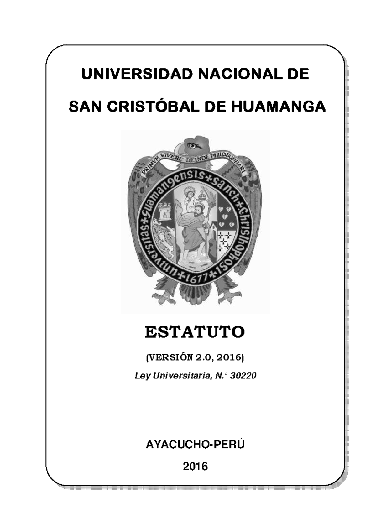 Estatut- Unsch-12 - ESTATUDO DE LA UNSCH - UNIVERSIDAD NACIONAL DE SAN ...