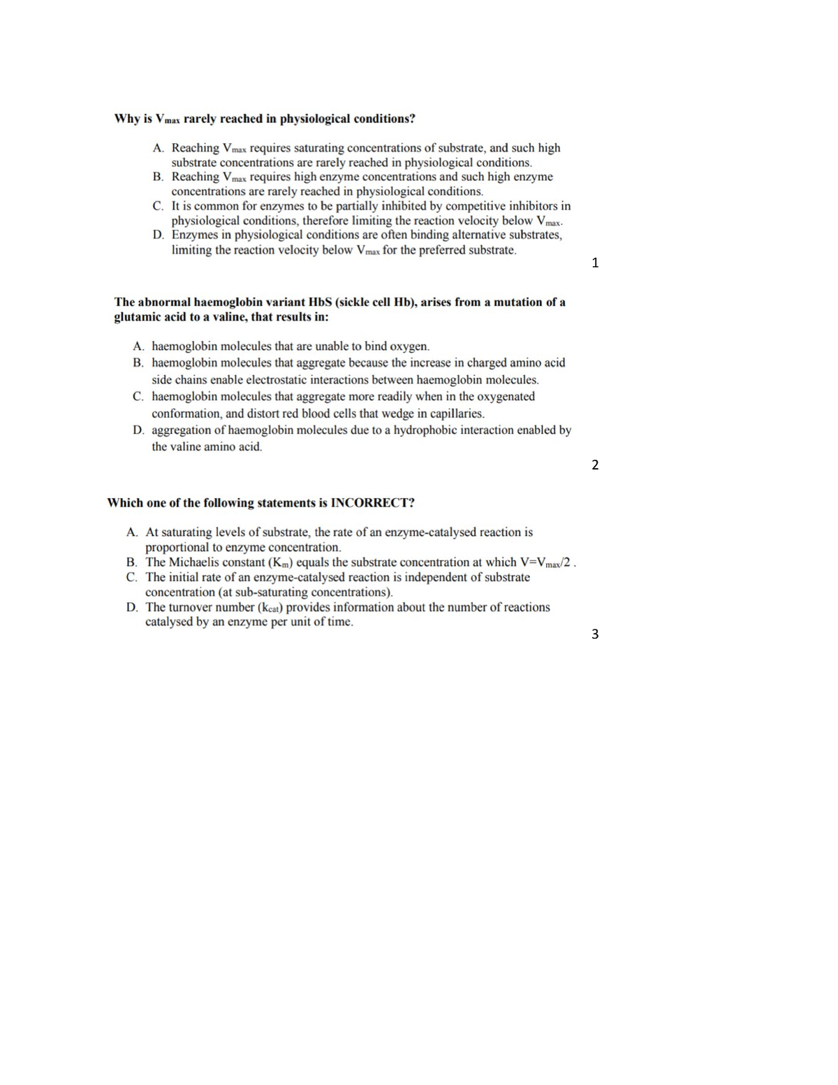 Rat Race Questions - week 5 - Foundations of Biochemistry - Studocu