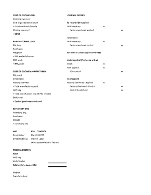 General Notes - Costacc - Sheet 1 - FINALS SCRAP MATERIALS, REWORK, AND ...