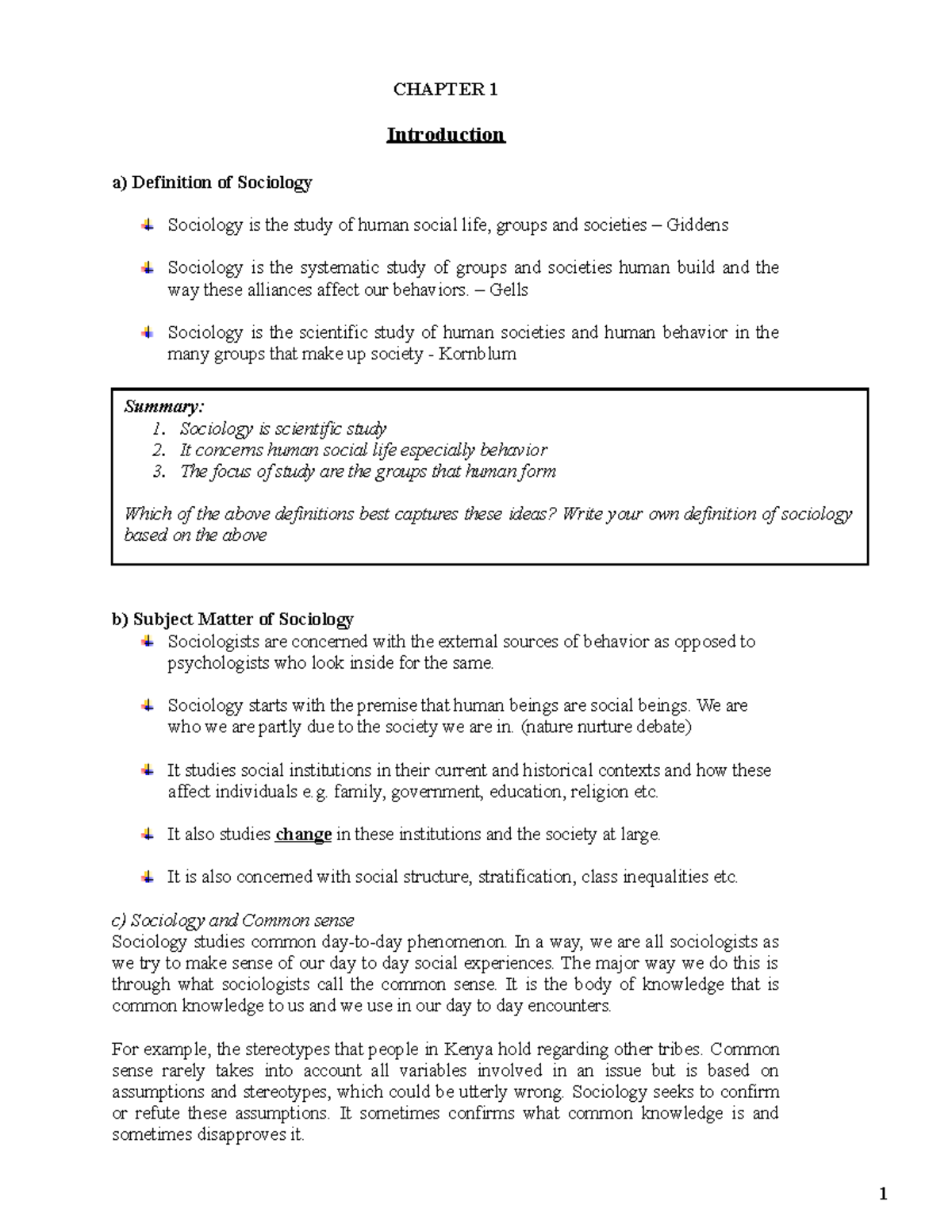 UCC 203 Manual business lecture notes CHAPTER 1 Introduction a