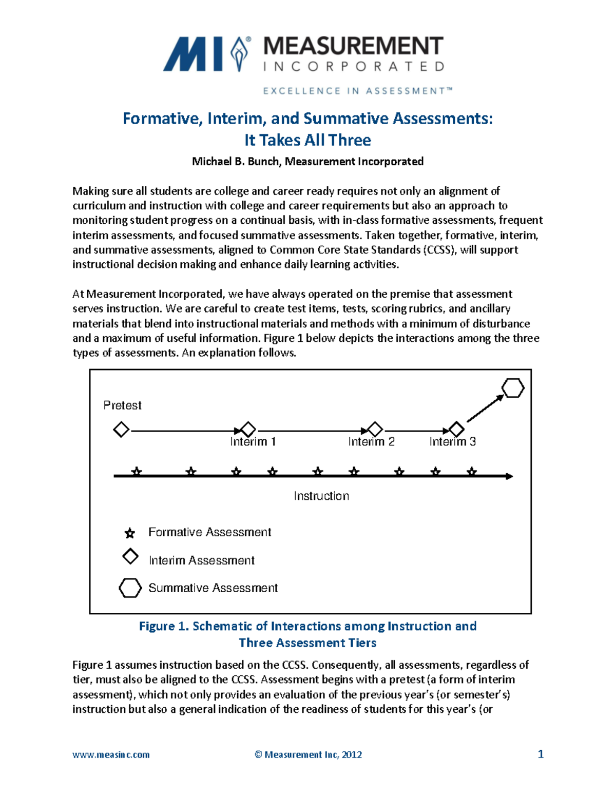 Formative, Interim, and Summative Assessment Bunch, Measurement