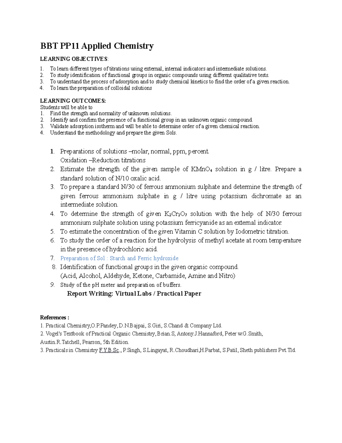 BBT PP11 Applied Chemistry - BBT PP11 Applied Chemistry LEARNING ...