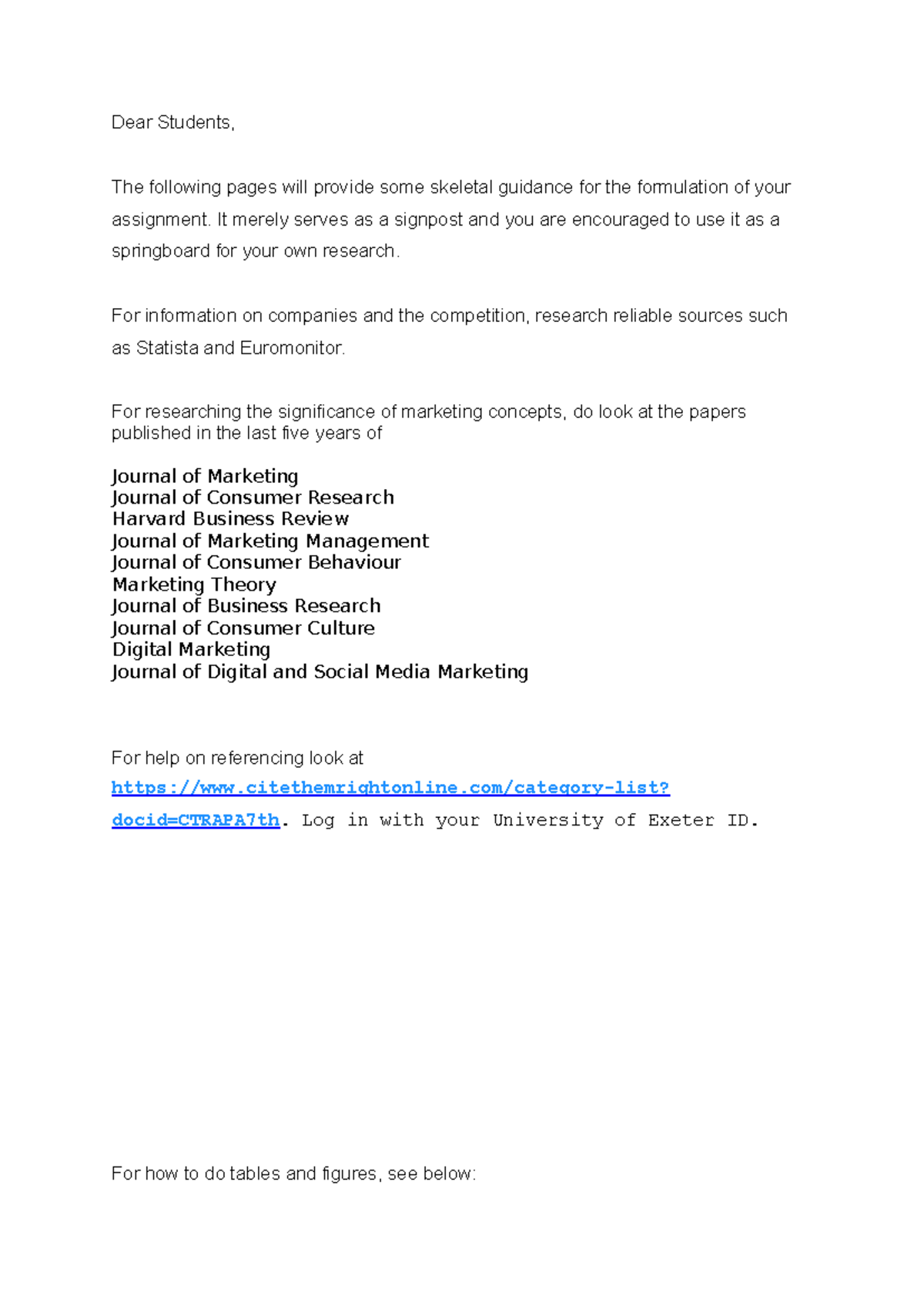 Updated 15 10 2023 Assignment Format - Dear Students, The following ...
