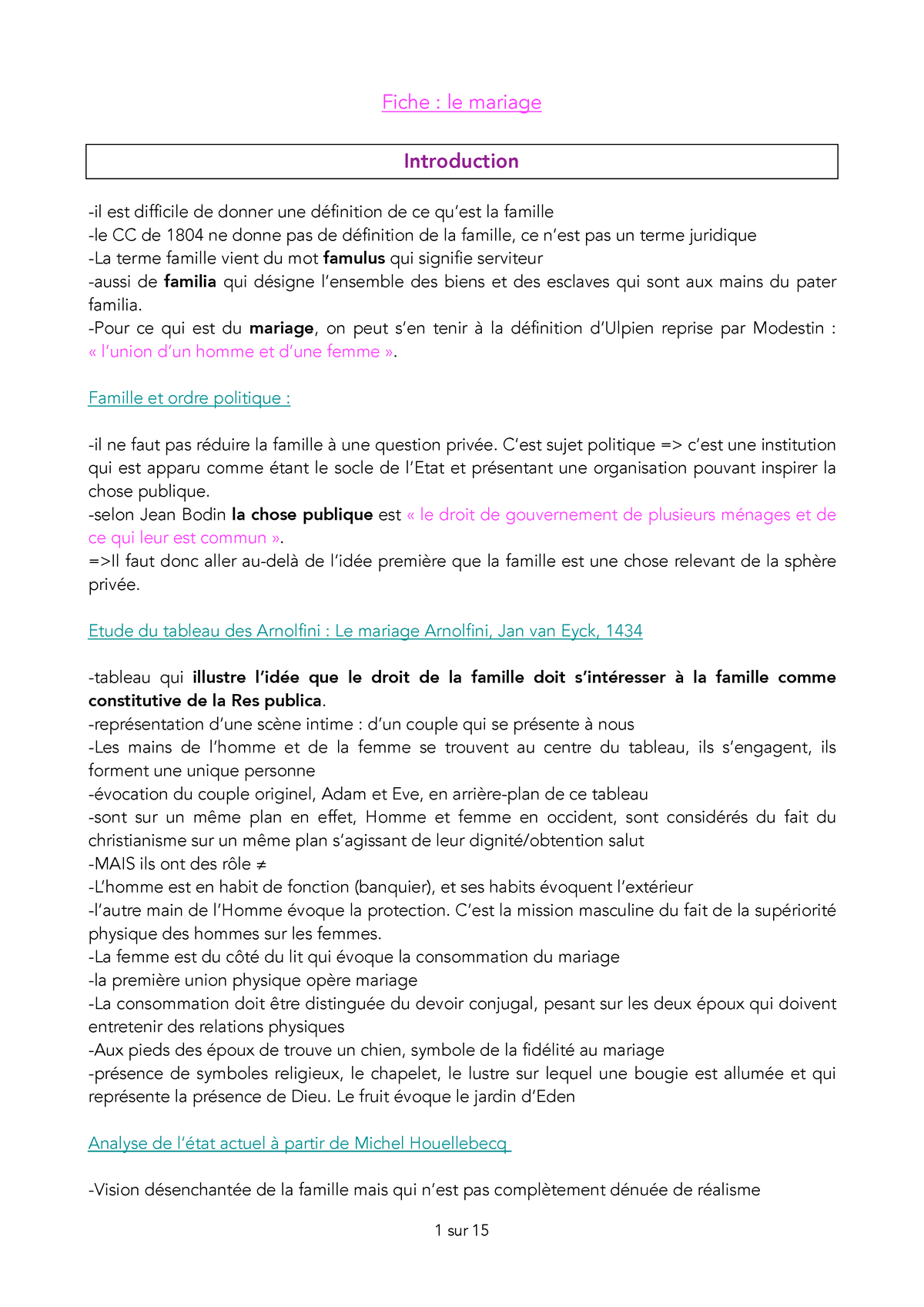 introduction de dissertation sur le mariage