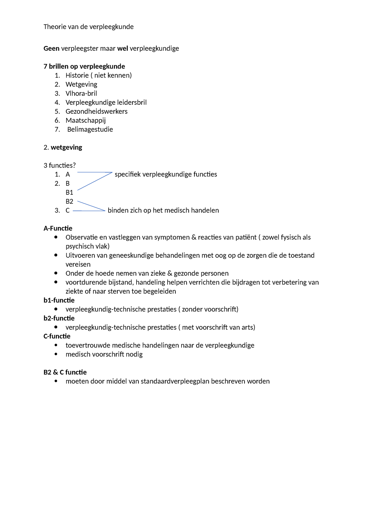 Theorie Samenvatting - De Verpleegkundige Als Organisator Van Zorg ...