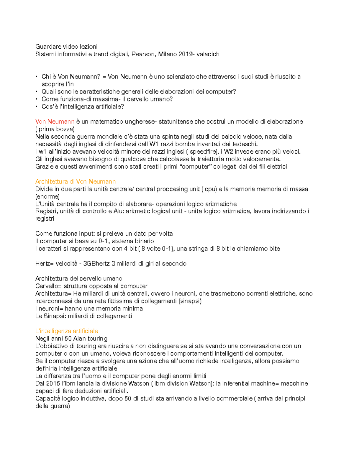 Informatica - Guardare video lezioni Sistemi informativi e trend ...