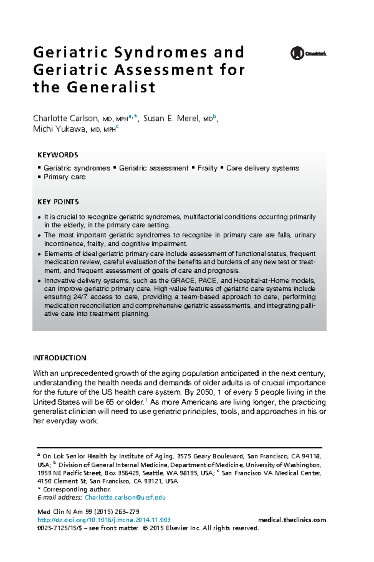 Geriat 1 - Resumen - G e r i a t r i c S y n d ro m e s a n d G e r i a ...