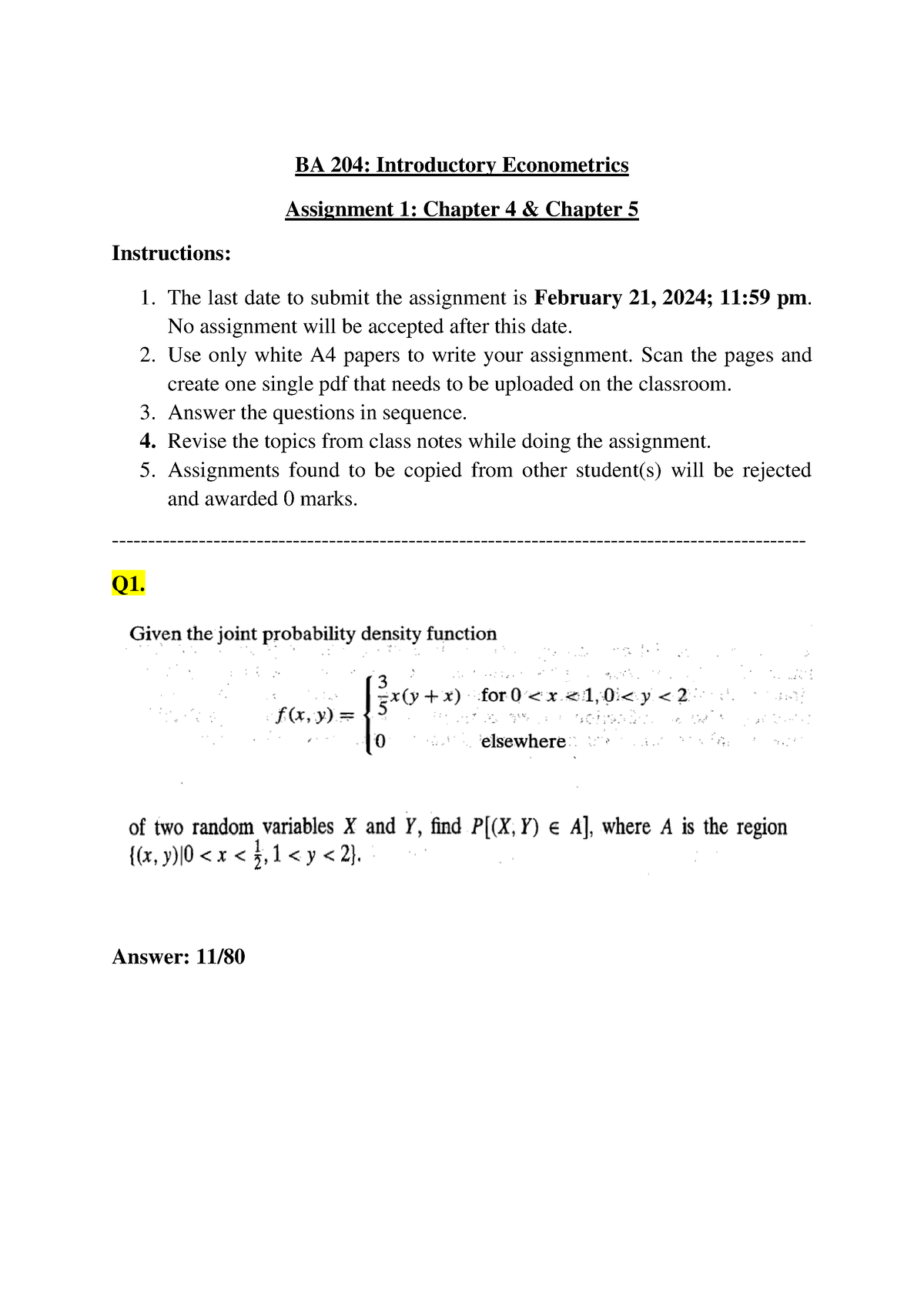 Assignment Exotrix 01 - BA 2 04 : Introductory Econometrics Assignment ...