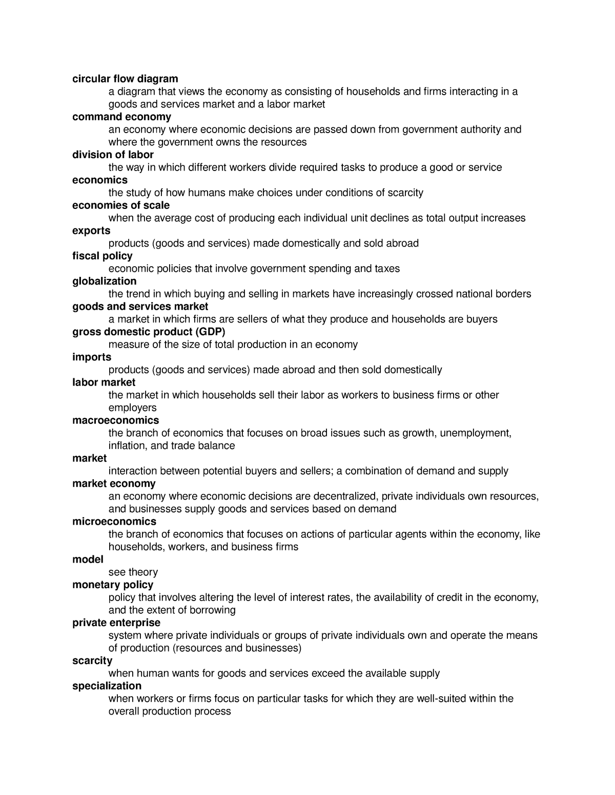 PE Think LIKE AN Economist - circular flow diagram a diagram that views ...