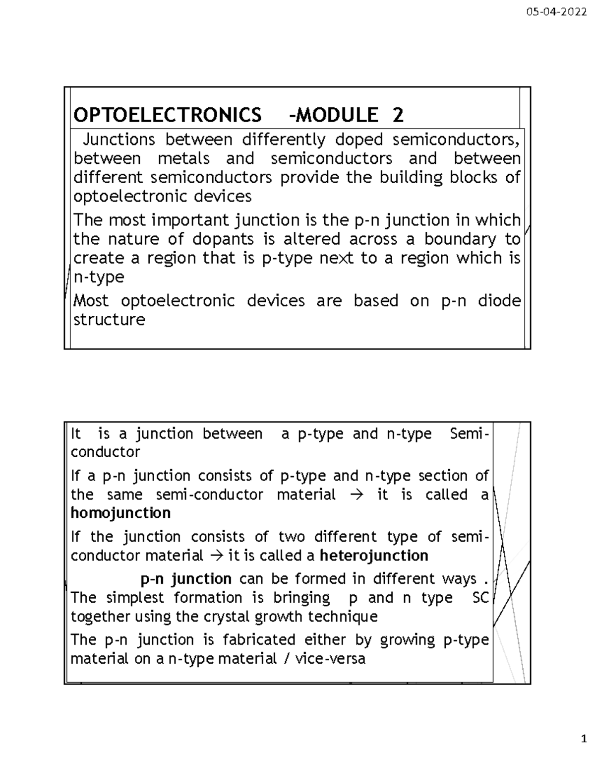 Module 2 Part 1 Print - Optoelectronic - OPTOELECTRONICS -MODULE 2 ...