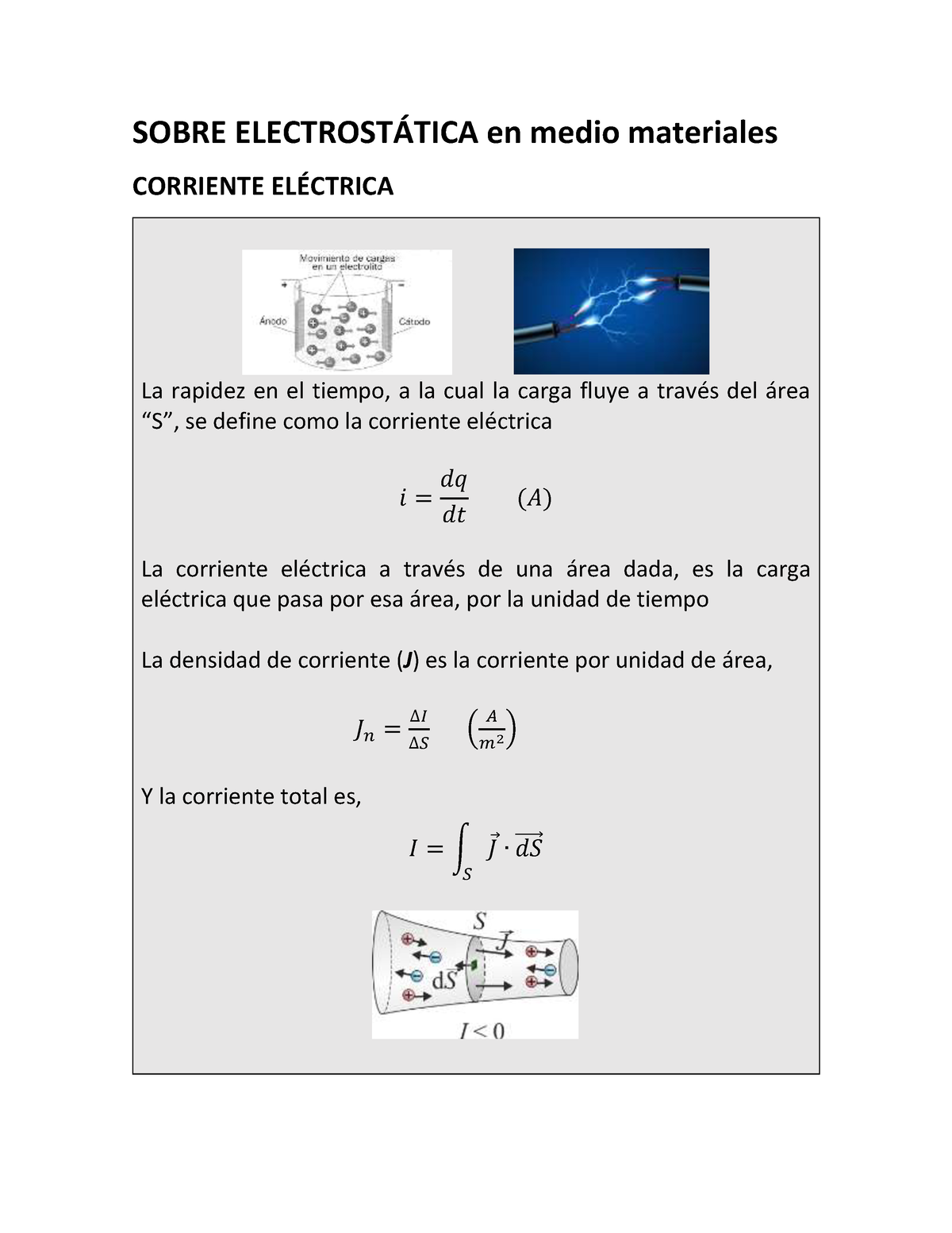 Sobre Electrostática En Medios Materiales - SOBRE ELECTROST¡TICA En ...