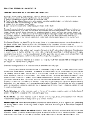 PR1 Handout 2 - it is a practical research 1 guide - PRACTICAL RESEARCH ...
