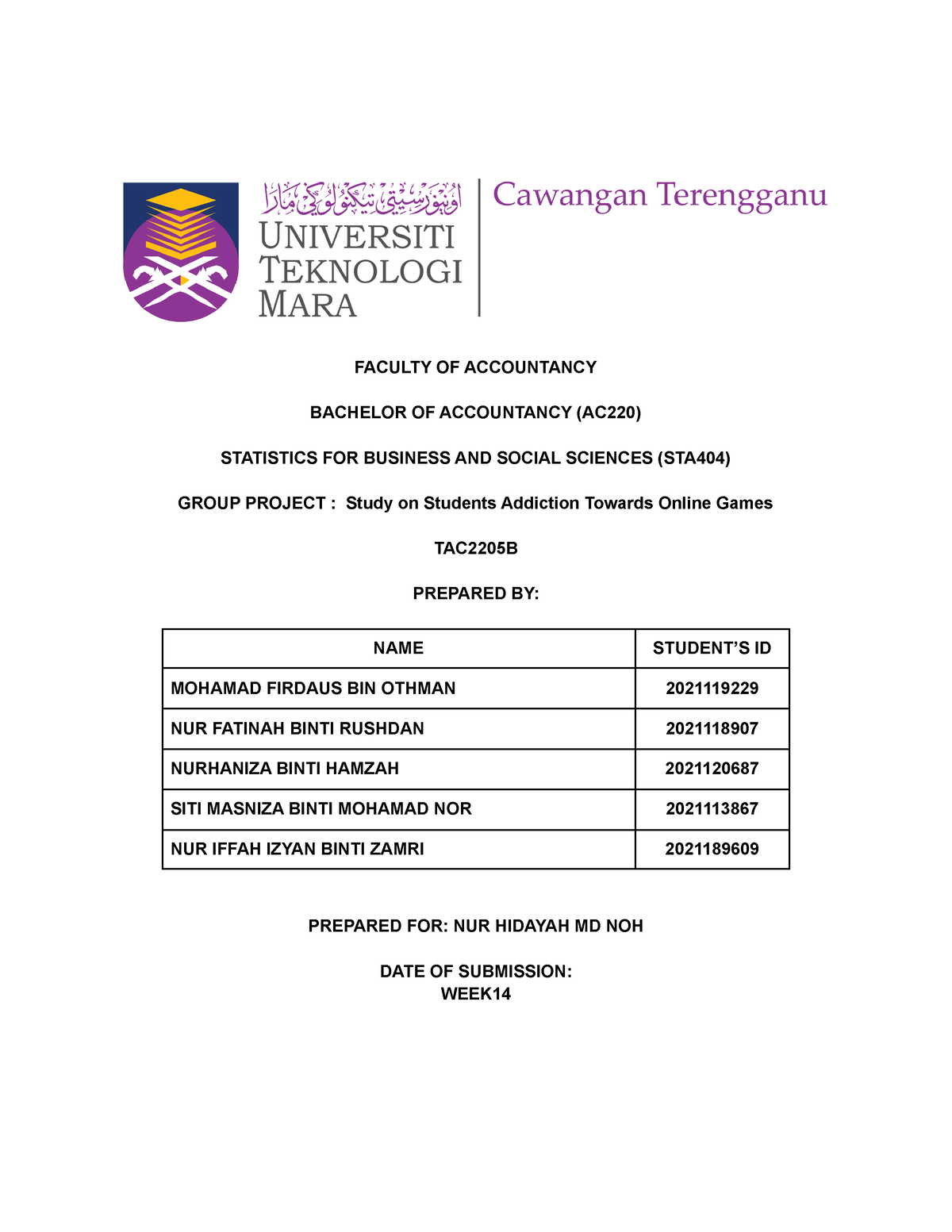 contoh assignment sta 404