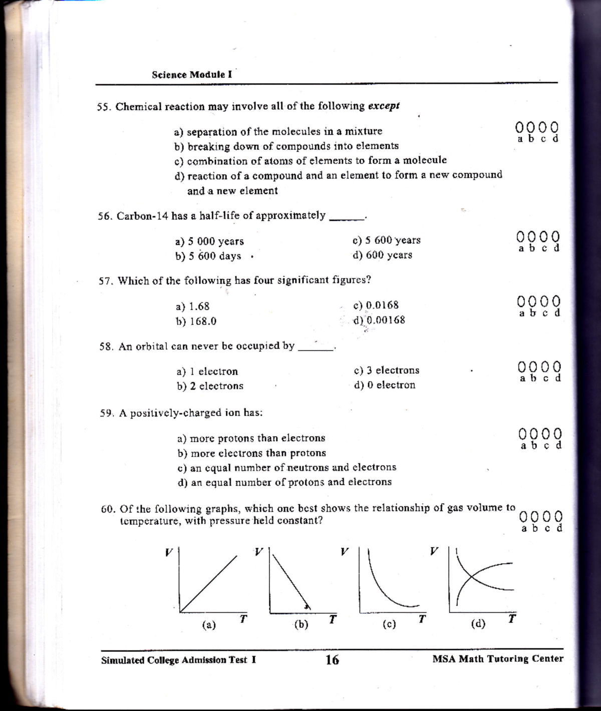 IMG 0030 MCQ Upcat Problem MSA 16 - Science Module I 55. Chemical ...
