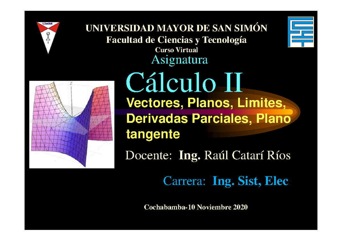 Calculo Practicas Noviembre 2020 - Asignatura UNIVERSIDAD MAYOR DE SAN ...