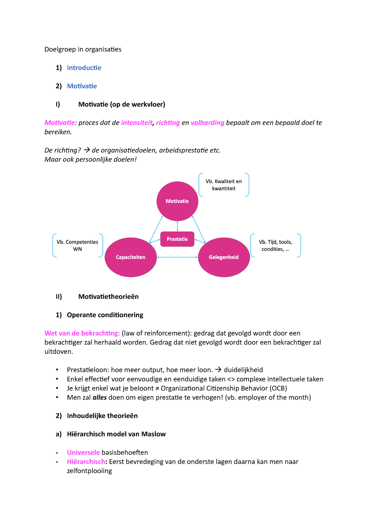 Motivatie Eeee Doelgroep In Organisaties Introductie Motivatie I Motivatie Op De