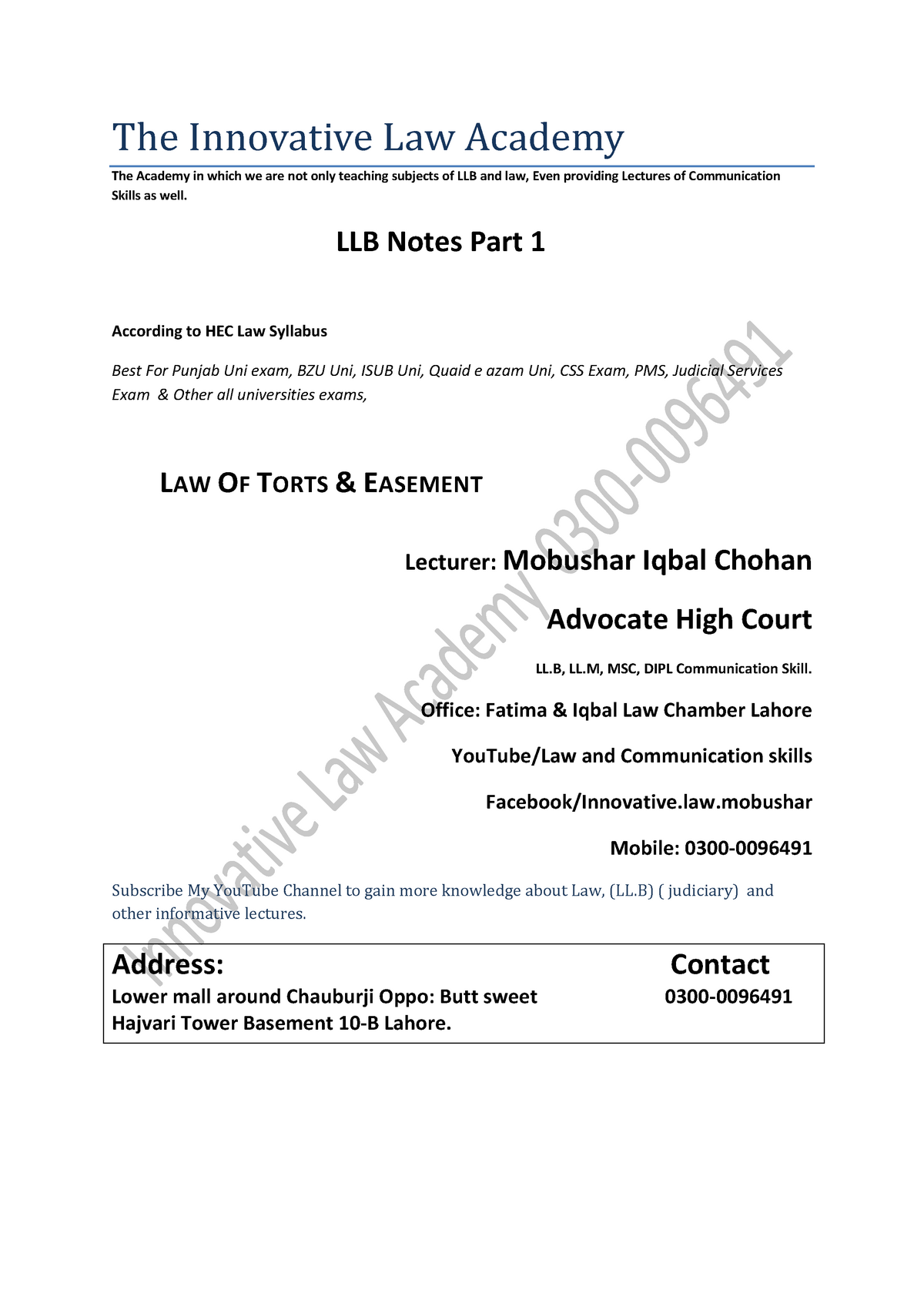 law-of-torts-llb-part-1-study-notes-for-llb-students-the-innovative