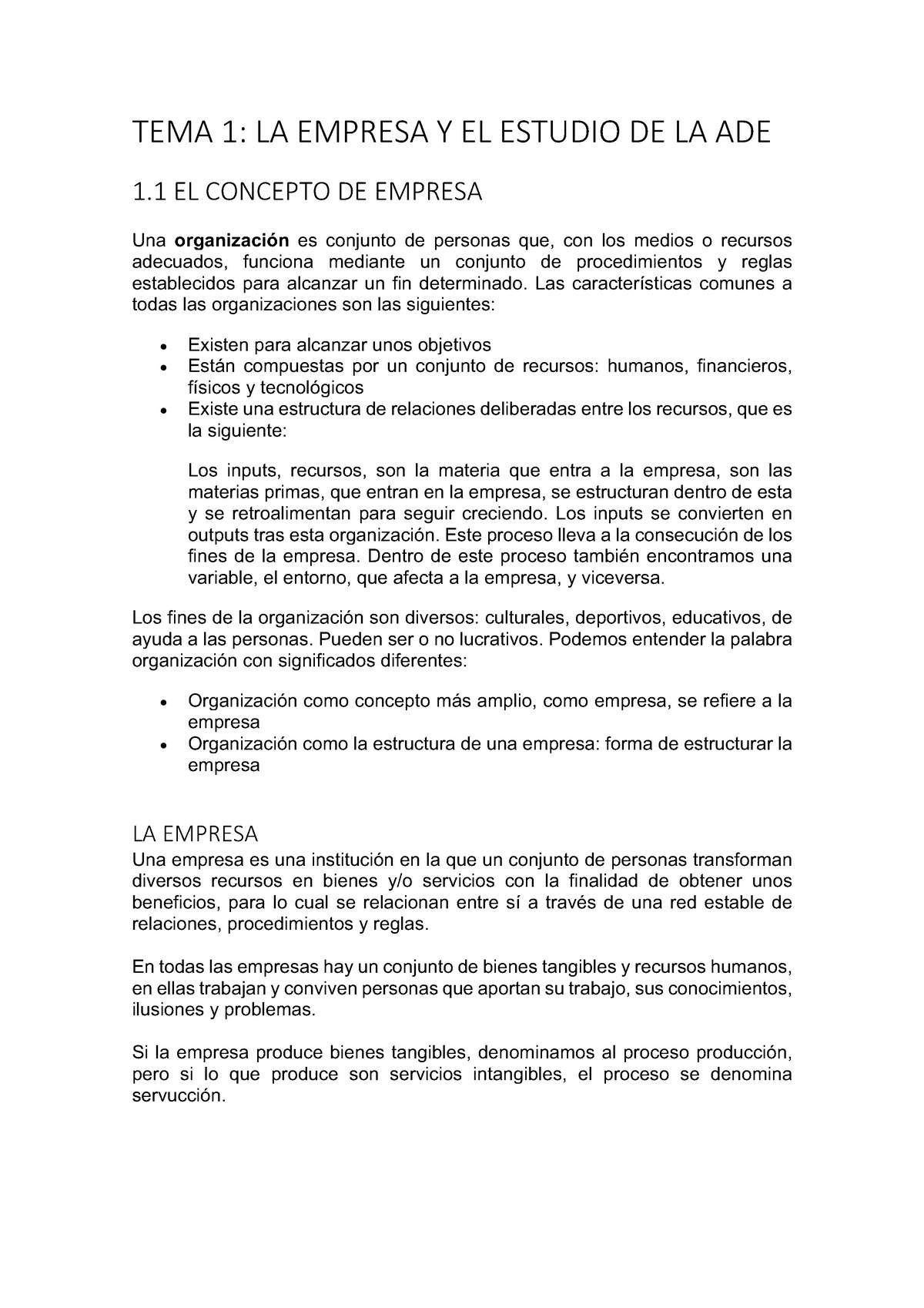 Administración y Dirección de Empresas - ADE, Apuntes de Matemáticas