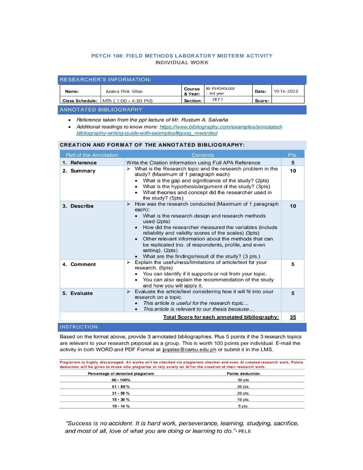 Villas Annotated- Bibliography - SELF- STIGMA AND MENTAL HEALTH IN ...