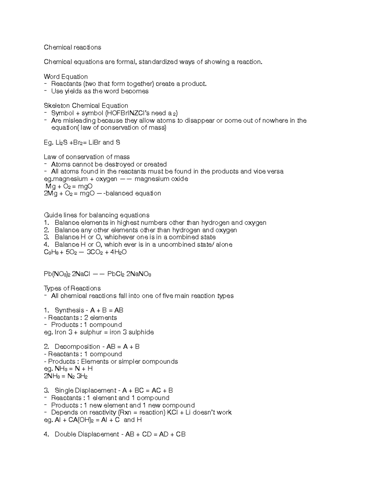 chemical-reactions-grade-10-chemical-reactions-chemical-equations-are