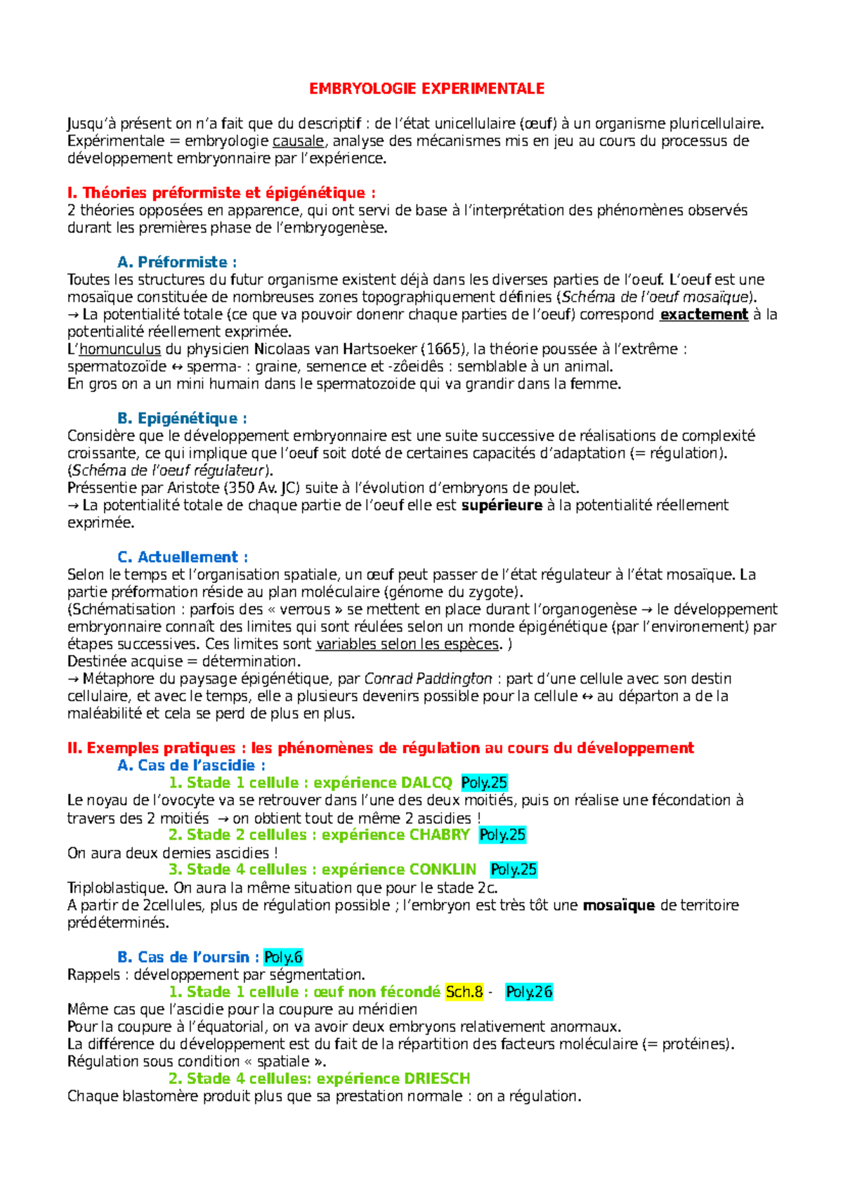 Developpement Embryonnaire Des Oiseaux Cas Du Poulet Partie 2 Dev. oiseau - EMBRYOLOGIE EXPERIMENTALE Jusqu'à présent on n'a  fait que du descriptif : de - Studocu