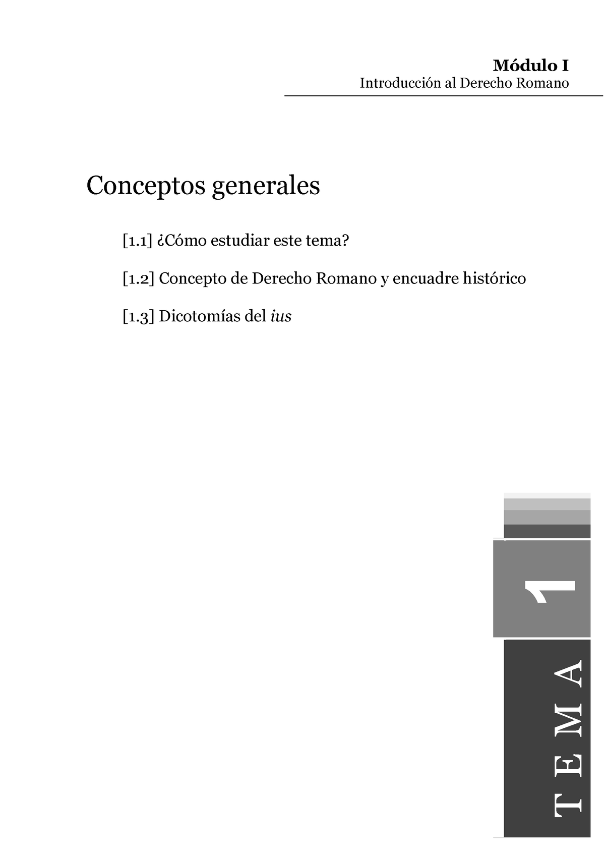 Tema1 - Apuntes Tema 1 Derecho Romano - Módulo I Introducción Al ...