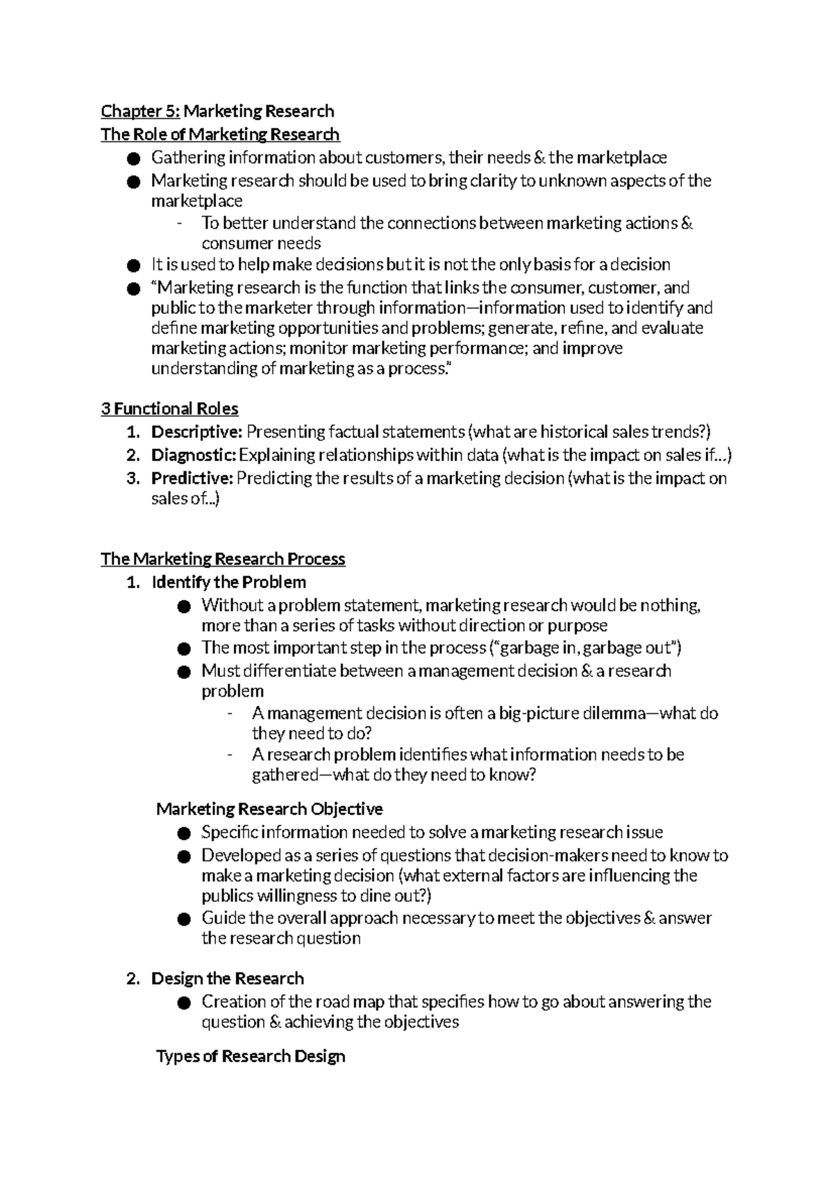 MKTG - Chapter 5 - ADMS MARKETING 2200 NOTES - Chapter 5: Marketing ...