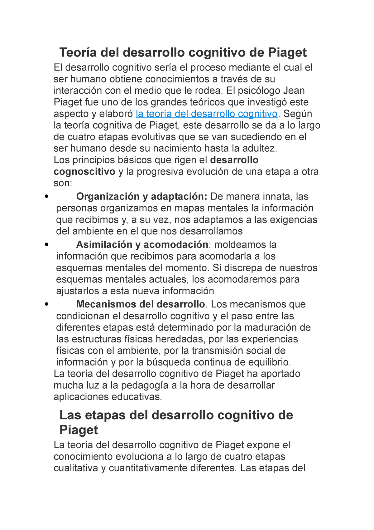 Apunte piaget San Resumen de los conceptos fundamentales de la