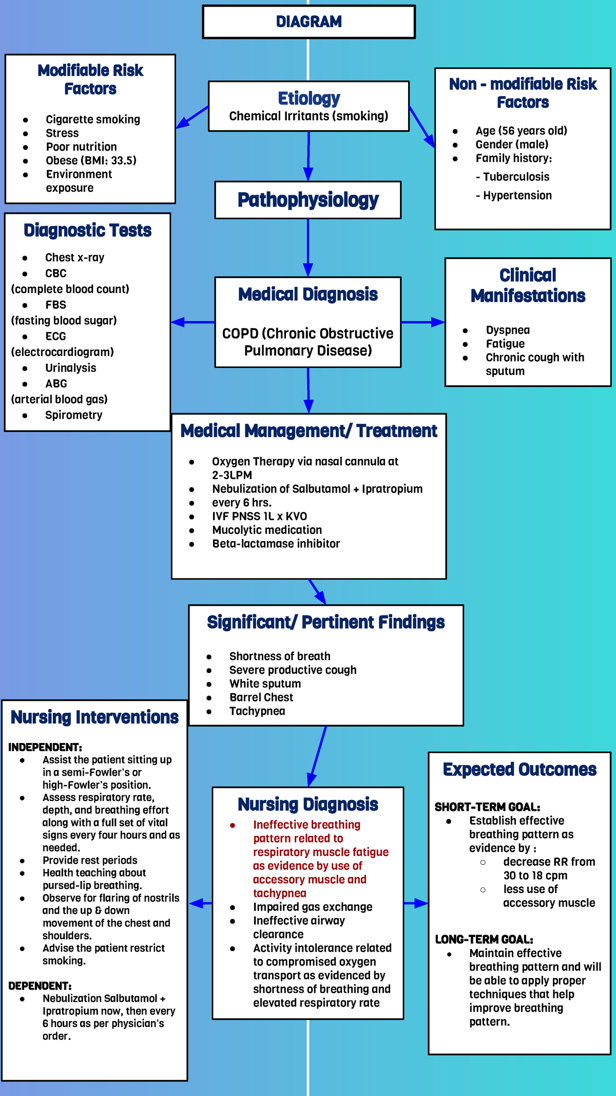 COPD Diagram - THIS WILL HELP YOU - Etiology Chemical Irritants ...