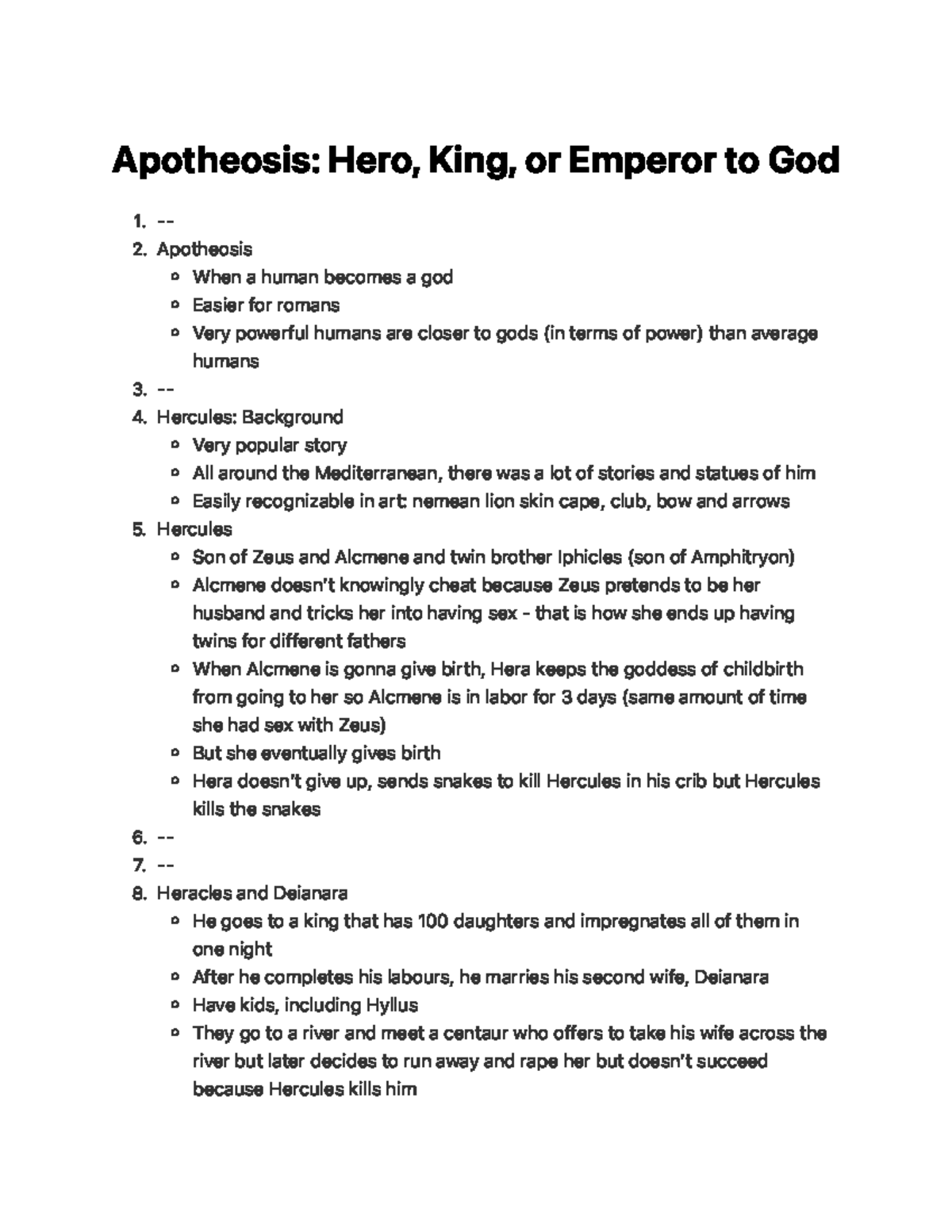 Apotheosis Hero, King, or Emperor to God - Apotheosis When a human ...