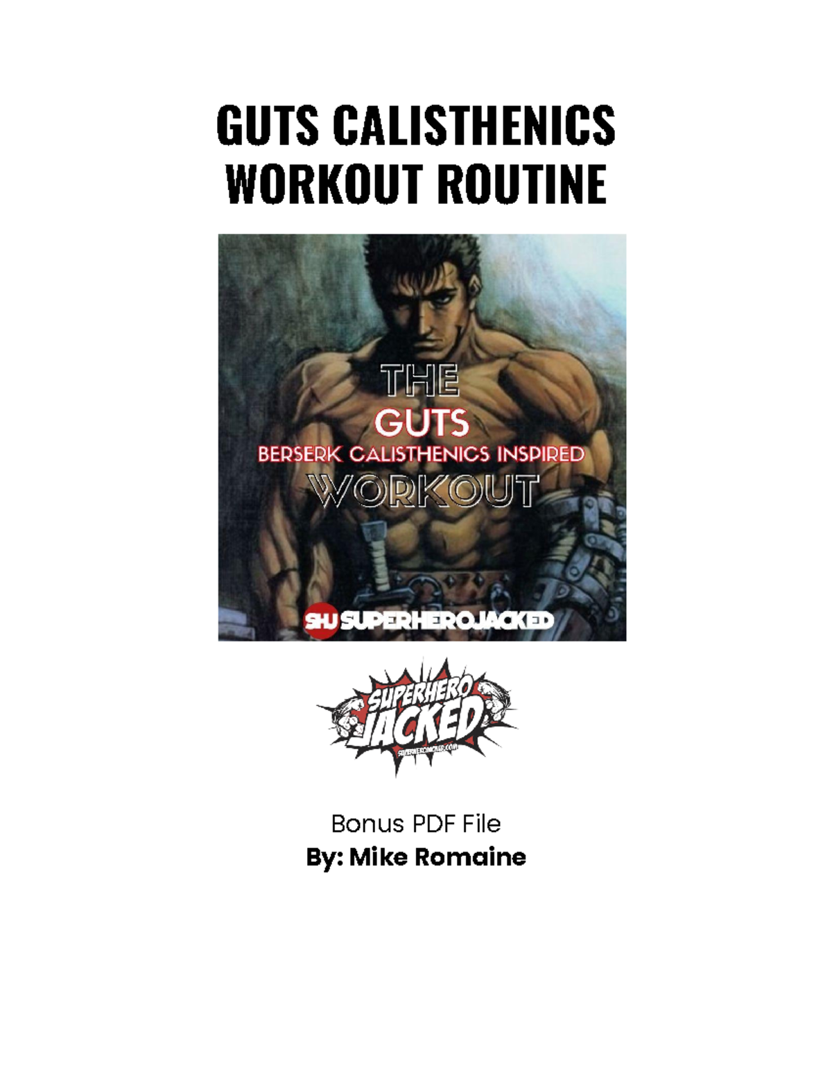 Guts Calisthenics Workout PDF - GUTS CALISTHENICS WORKOUT ROUTINE Bonus ...