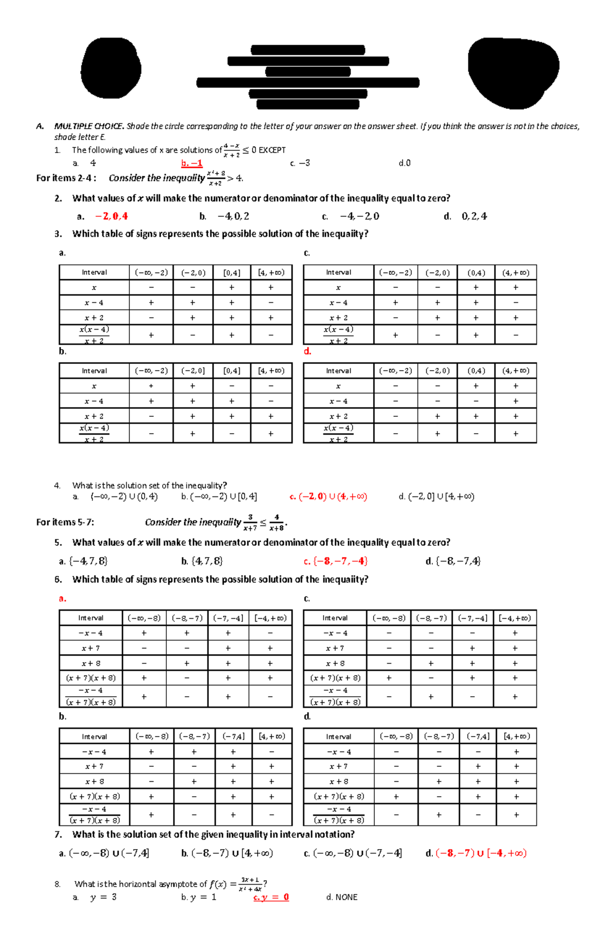 Gen Math Summative - DEPARTMENT OF EDUCATION AGUSAN NATIONAL HIGH ...