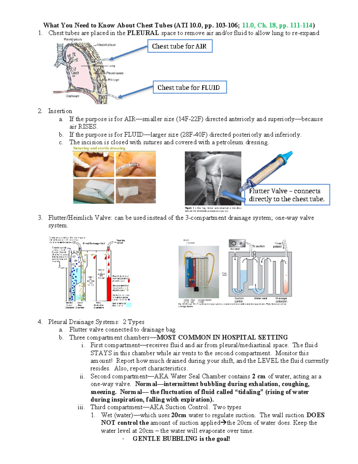 2C-Chest Tube Talking Points th - Chest tube for AIR Chest tube for ...