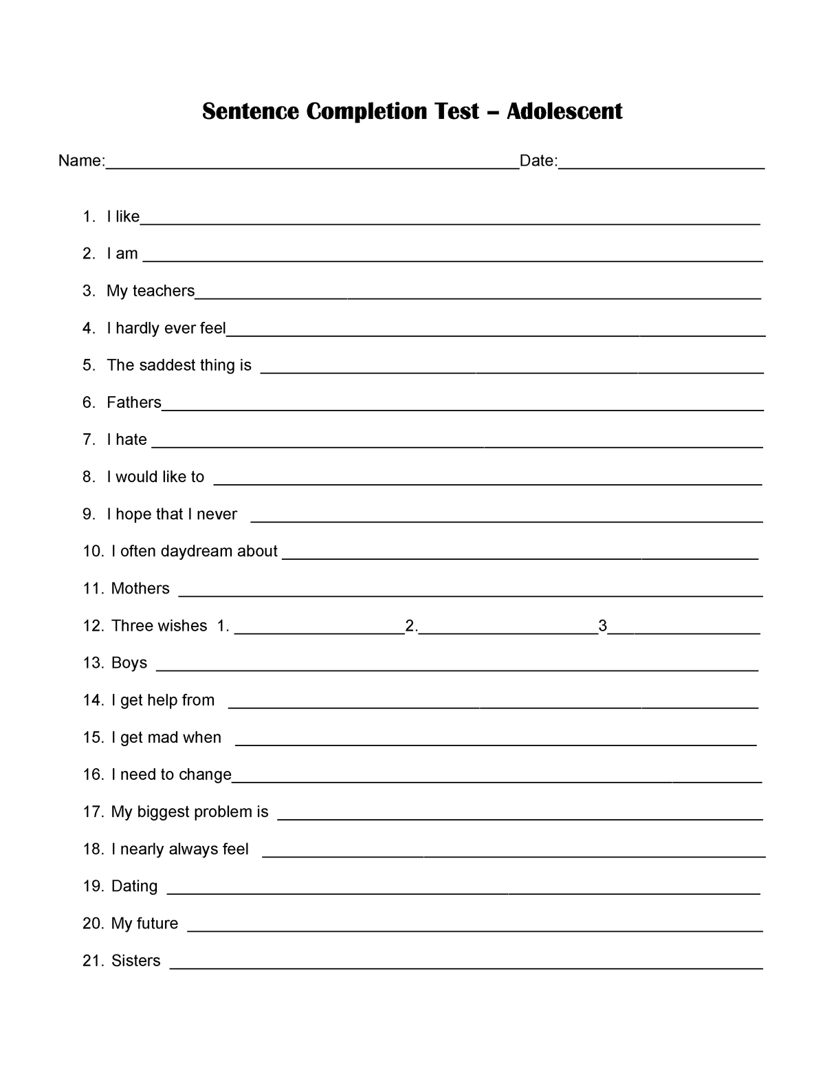 sentence-completion-worksheets-for-adults-questionnaire-pletion-worksheet-sentence-grief-in-2020