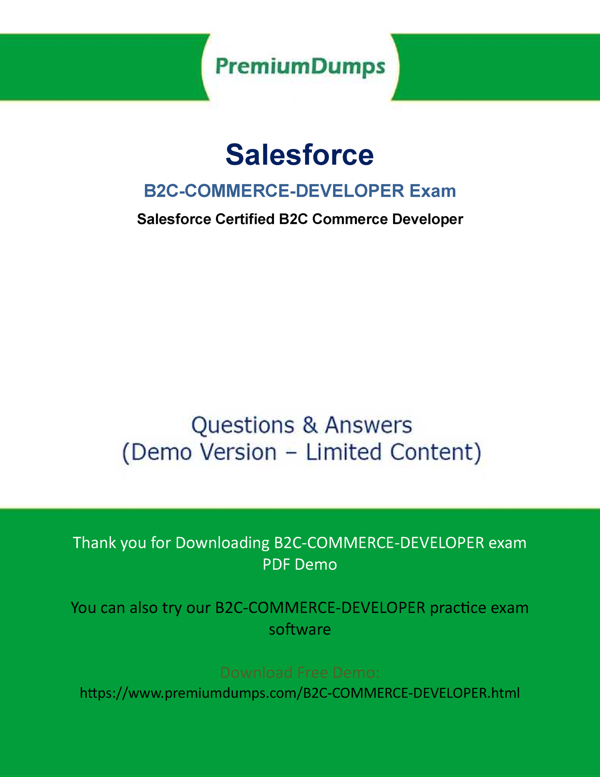 Cert B2C-Commerce-Developer Exam