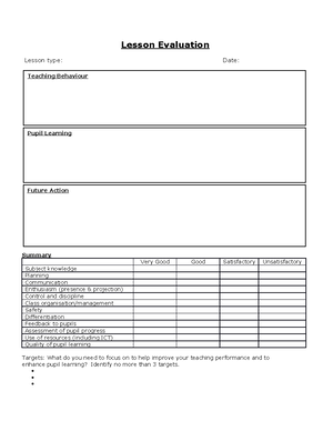 Pupil Observation Sheet - Pupil C Observation Sheet Information from ...