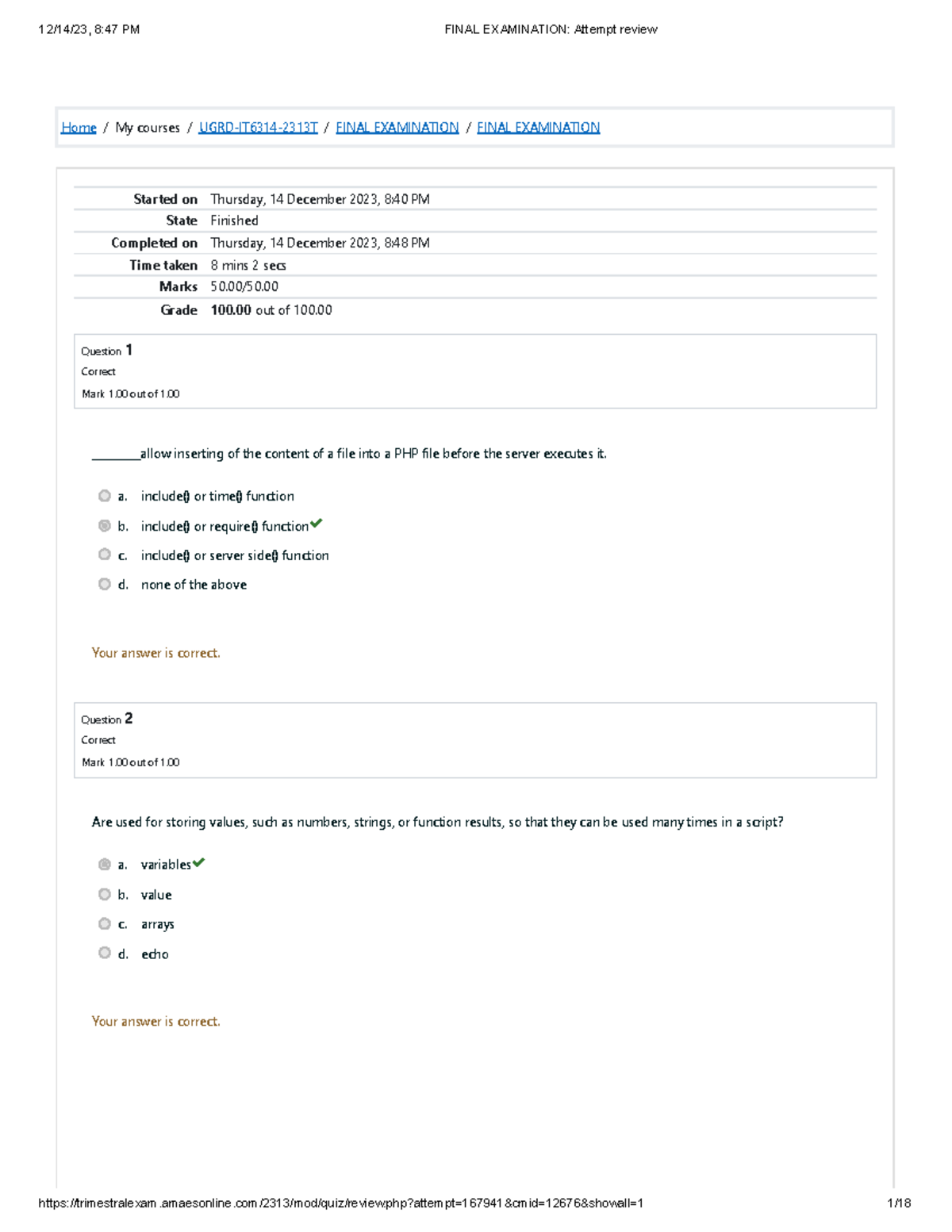 Final- Examination Web-Application-Development-1 - Home / My Courses ...